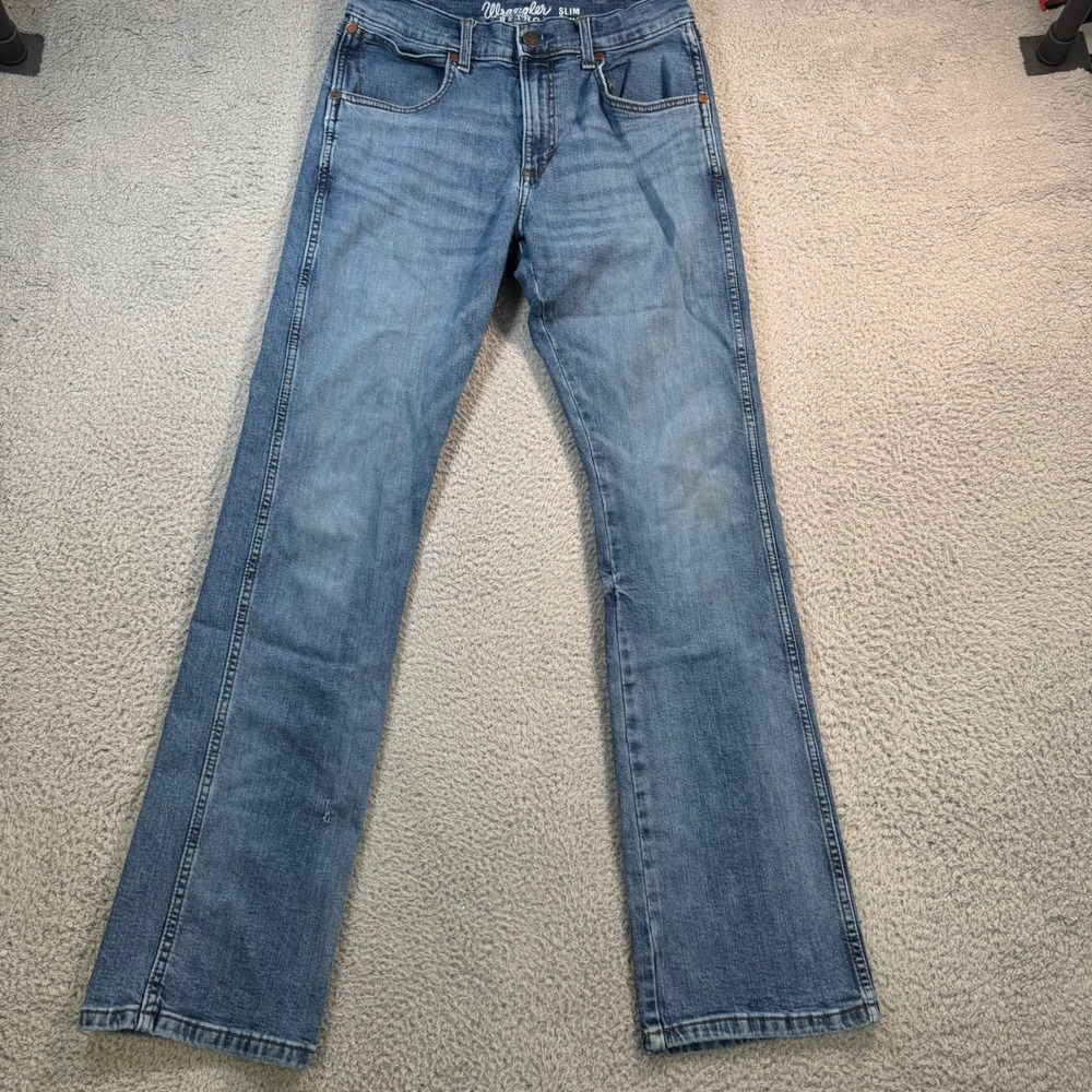 Wrangler Retro Slim Boot Cut Jeans Mens 30x31 Medium Wash Denim 112317887